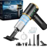 Cordless Car Vacuum Cleaner: Handheld Vacuum with 16000Pa Strong Suction, Brushless Motor & HEPA Filter, 7-in-1 Cleaning Kit, Type-C Charging for Home Office Car Pet