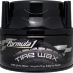Formula 1 Tire Wax - Long Lasting Tire Gel for Black Glossy Tires, Water Resistant, Restores Plastic Trim, Foam Applicator Included, 10oz