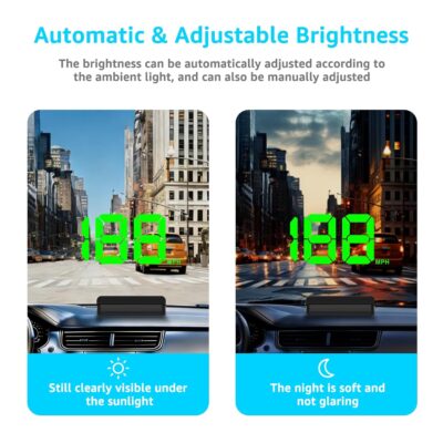 Heads up Display for Cars,Car HUD,Head up Display for Car,Digital GPS HUD Speedometer,USB Cable Plug and Play,Automatic Brightness Adjustment,Large Font Display - Image 5