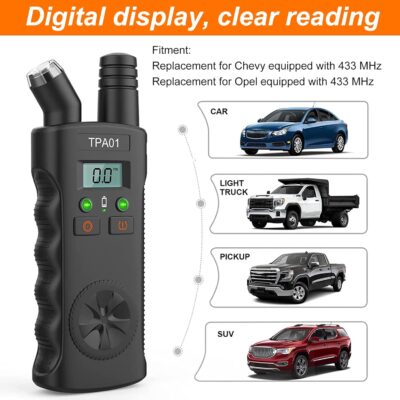 2 in Digital Tyre Pressure Gauge TPMS Relearn Tool with 4 Setting Ranges Auto Off Feature Ideal Replacement for Suitable for Cars Motorcycles Tire Pressure Sensor Activation Tool - Image 5