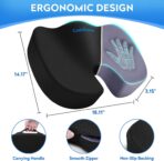 Seat Cushion - Memory Foam Office Chair Cushion for Sciatica, Tailbone & Back Pain Relief - Orthopedic Coccyx Pillow for Car, Airplane, Pregnancy & Long Sitting at Work, Black - Image 4
