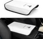 Polwlamks Center Console Armrest Cover for Model Y/Model 3, Soft Leather Pad Armrest Protector Armrest Box Cushion Compatible with New Tesla Refresh Model Y (2020-2026) / Model 3 (2019-2025)