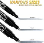 HTVRONT Silver Liquid Mirror Chrome Marker 3PCS - Paint Pen Permanent Metallic 3 Nibs- Silver Chrome Paint Pen for Models, Paintings, Toys or Car Accessories - Image 5