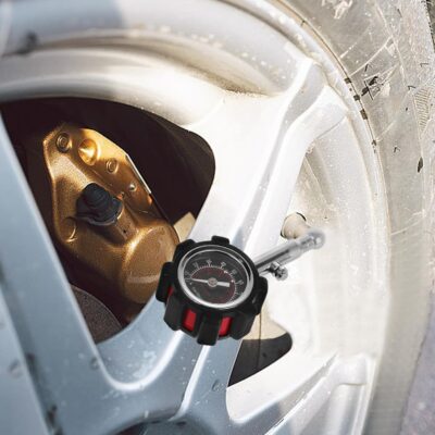 High-Precision Mechanical Tire Pressure Gauge with Black Protective Case Small Vehicle Tire Air Gauge Tool for Car Pressure Replacement and Monitoring - Image 6