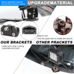 2PCS Universal Hood Light Mounting Brackets Ditch Light Brackets Adjustable Aluminum Alloy Pillar Hood Led Work Light pods Mount Bracket for Truck SUV Cars, No Drilling - Image 4