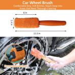9Pcs Car Wash Detailing Kit Cleaning Kits,with Wash Mitt Wax Applicator Pad Tire Brush Sponge Microfiber Cleaning Cloths Glass Cleaning Cloth Car Cleaning Tools Kit for Interior, Exterior, Wheels - Image 2