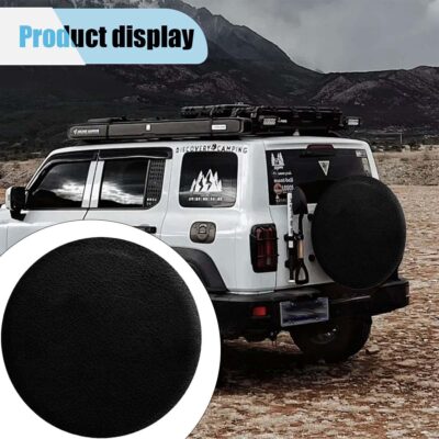 Spare Tire Cover, Universal Fit for Trailer, RV, SUV, Truck and Many Vehicle, Waterproof & Dust-Proof PVC Leather Tire Wheel Soft Cover, 25-27 Inch Weatherproof Tire Protector (14 inch) - Image 6