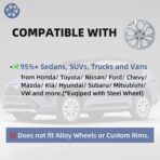 Gloss Silver 16-inch Universal Wheel Covers Hubcaps for Rims - Set of 4 | Snap-on Design Fits Sedans, SUV, Truck, Van 2000-2026 | Steel Wheels Only | 90 Sec Install No Tools - Image 2