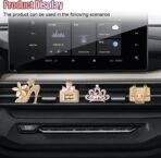 4PCS Bling Car Air Vent Clip, Crystal Rhinestone Heels Bag Crown Perfume Bottle Dashboard Air Vent Trim Clips, Car Interior Outlet Diffuser Decoration Accessory for Women (Gold) - Image 5