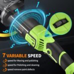 Buffer Polisher, 1600W 6"/7" Rotary Car Polisher with 7-Speed(1600-3500 RPM), Car Buffers and Polishers Kit for Cars, Boats, Floors, Furniture - Image 5