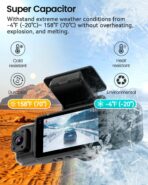 IIWEY N5 4 Channel Dash Cam 360° View, 1080P Front and Rear Inside, Left Right Dash Camera for Cars, 8 IR Lamps Night Vision, 5G WiFi & APP Control, G-Sensor, Parking Mode, with a Free 128GB SD Card - Image 8