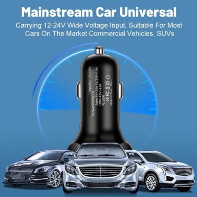 Super Fast Charge USB C Car Phone Charger Adapter 6 in 1 with Voltage Display 250W Multi Port Cigarette Lighter USB Charge for iPhone 16 15 14 13 12 11 Samsung Galaxy Huawei Oneplus Oppo Vivo - Image 9