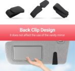 KanSmart Sunglass Holder for Car Sun Visor, Magnetic Sunglasses Clip, Leather Glasses Eyeglass Holder and Ticket Card Clip, Auto Interior Accessories Universal for Car SUV Truck Pickup -Black - Image 6