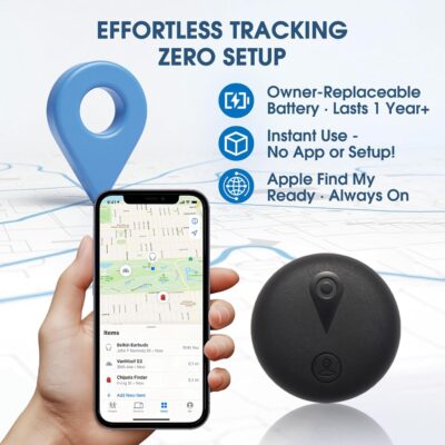Tracking Devices for Cars Hidden, Undetectable GPS Tracker for Vehicles, Mini Tracker Device, No Monthly Fee Subscription No SIM Card Required, Only Available for iOS Find My, Splashproof - Image 3