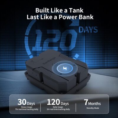 Magnetic GPS Tracker for Vehicles, Hidden Tracker Device for Car, Trailer, Up to 7 Months Battery Life, Real-Time Track, Waterproof, 5-Day Free Trial, Subscription Required - Image 2