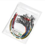 Chanzon 10pcs 5mm LED Pilot Diode Light (5 Colors x 2pcs Diffused Frosted Round Lens) with 8mm Panel Mount 12V Universal Flush Dash Board Indicator Panel Socket Lights for Cars Boats lamp Bulb - Image 7