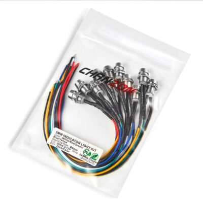 Chanzon 10pcs 5mm LED Pilot Diode Light (5 Colors x 2pcs Diffused Frosted Round Lens) with 8mm Panel Mount 12V Universal Flush Dash Board Indicator Panel Socket Lights for Cars Boats lamp Bulb - Image 7