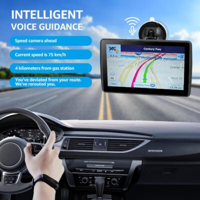 7'' GPS Navigator for Car Truck RV - 2026 North America Maps Free Lifetime Updates, Touchscreen Navigation System, Speed & Red Light Warning, Turn-by-Turn Voice Guidance, for All Cars (Blue) - Image 2