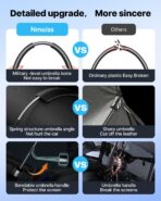 [Upgraded] Nmoiss Windshield Sun Shade Umbrella - [Vinyl Coating Heat Shield] Protect Car from Sun Rays & Heat Damage Keep Cool and Protect Interior, Spring Structure Edge Medium 56" L x 31" W - Image 5