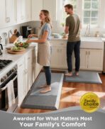 Ophanie Kitchen mats for Floor, Kitchen Rugs, 20x32 Anti Fatigue Standing Cushioned Mat, Waterproof, Comfort Ergonomic mat for Office, Home, Sink, 3/4 inch Thick Memory Foam Grey Non-Slip Bottom - Image 8