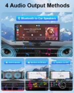 HK5 Carplay Screen for Car, 10.26’’ HD Wireless Apple Carplay & Android Auto Touchscreen with Backup Camera, Car Play Screen iOS 26 Compatible, GPS Navigation/Mirror Link/Siri/FM (No Front Camera) - Image 6