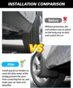 Powerty Custom Fit for Mud Flaps Toyota RAV4 2025 2024 2023 2022 2021 2020 2019 Splash Guards Molded Front and Rear Fender Cover Black ABS 4Pcs Set Hybrid Accessories (Not Fit for 2021 RAV4 Prime) - Image 5