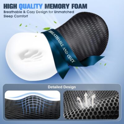 Lumbar Support Pillow,Ergonomic Memory Foam lumbar pillow for chair and Bed ,lower back support pillow for couch,Lower Back Pain Relief and Spine Support,lower Back Pillow for Chair,Car Seat Couch - Image 5