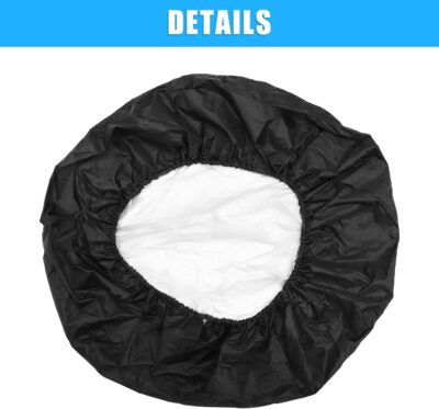uxcell Universal 210D Polyester Spare Tire Cover for Jeep Trailer RV SUV Truck Wheel Fit Overall Wheel Diameter 16 Inch Black - Image 4