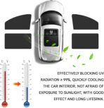 Driver Side Window Sun Shade 2PCS Car Magnetic Window Shades for Baby and Privacy, Car Windows Curtains Covers Front Side Glass 99% UV Protection Magnetic Blackout Windows Cover Tint - Image 4