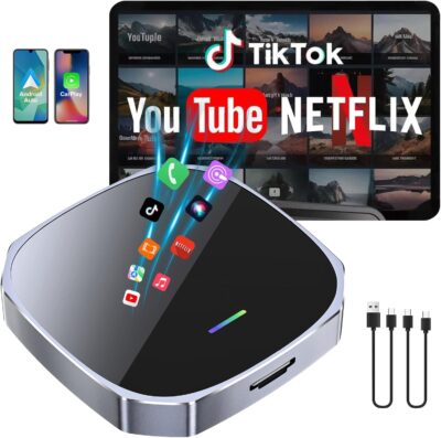 2-in-1 Wireless Apple CarPlay&Android Auto Adapter 2026, Magic AI Box Streaming Dongle Support Netflix/YouTube, Plug&Play, Car Play Wireless Adapter, Only Fit for Cars with Wired CarPlay/Android Auto - Image 9