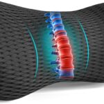 Lumbar Support Pillow for Office Chair Car Lumbar Pillow,Memory Foam Back Cushion with Breathable 3D Mesh Lumbar Support Orthopedic Backrest for Lower Back Pain Relief Ergonomic, LowerBackSupportBlack