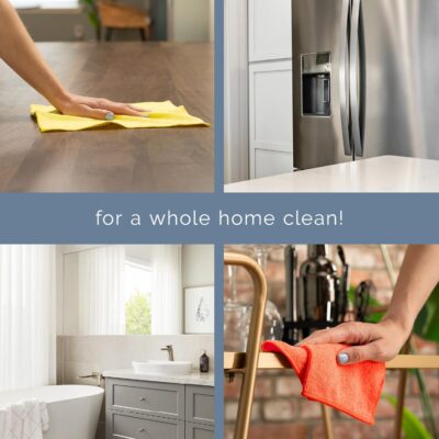 S&T INC. 150 Pack Microfiber Cleaning Cloth, Bulk Towels for Home, Reusable Microfiber Towels for Cars, Cleaning Rags, Assorted, 11.5 Inches x 11.5 Inches, 150 Count - Image 5