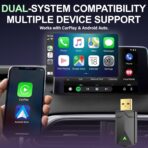 Wireless CarPlay Adapter– Android Auto Wireless Adapter, 5.8GHz Wi-Fi Plug & Play,Mini and Stable iOS 10+/Android 10+, Fast Auto-Connect for Cars 2016+ (1Pcs) - Image 8