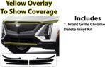 BOGAR TECH DESIGNS for Cadillac Lyriq 2023-2026 Front Chrome Delete – Precut Vinyl Overlay Kit, Gloss Black Blackout Trim - Image 7