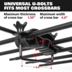 WEIZE 54" x 34" Heavy Duty Roof Rack Basket, 200LBS Universal Rooftop Cargo Basket with Waterproof Bag, Cargo Net & Tie Down Straps, Steel Luggage Holder for Car SUV Truck - Image 2