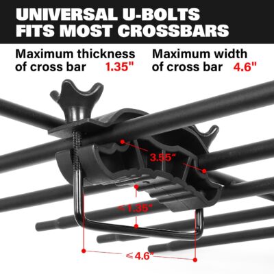 WEIZE 54" x 34" Heavy Duty Roof Rack Basket, 200LBS Universal Rooftop Cargo Basket with Waterproof Bag, Cargo Net & Tie Down Straps, Steel Luggage Holder for Car SUV Truck - Image 2