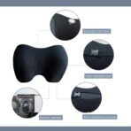 SPRFUFLY Make Relaxing Car Headrest Pillow, Car Pillow for Driving with Adjustable Strap, Breathable Removable Cover & Ergonomic Design - Softness Travel Car Neck Support Pillow(Black, 1PC) - Image 3