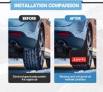 4PCS Car Mud Flaps Rubber Mudguard Soft No Collision Front and Rear Fender Splash Guards Mud Flaps, Universal for Cars SUV, Short - Image 5