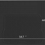 PIC AUTO Heavy Duty Rubber Trunk Cargo Liner Floor Mats, Trimmable to Fit for Car, SUV, Van, Trucks (Large, Black)