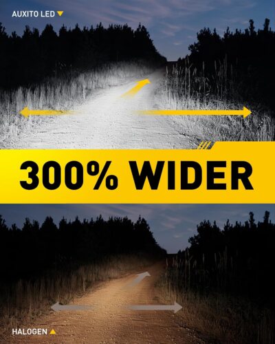 AUXITO 9005/HB3 H11/H9/H8 Fog Light, 62000LM 900% Brighter H8 H9 HB3 Bulbs Combo 5 Mins Install, Plug-N-Play, IP68 Waterproof, Pack of 4 - Image 3