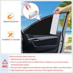 ZATOOTO Car Window Sun Shades Covers - 4 Pcs Magnetic Privacy Side Sunshades Blackout Auto Camping Curtains Accessories for Sleeping Family and Women Men Kids Baby - Image 4