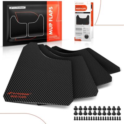 A-Premium Universal Mud Flaps, 4 Pack Black Splash Guards for Truck Car Pickup SUV, Front & Rear Upgraded Mud Guards Includes Mounting Hardware, Drilling Required - Image 8