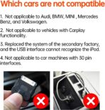 USB Bluetooth 5.3 Car Adapter Compatible for Infiniti,Nissan,GMC,Chevy,Honda,Ford,Mazda Music Interface Connector - Image 3