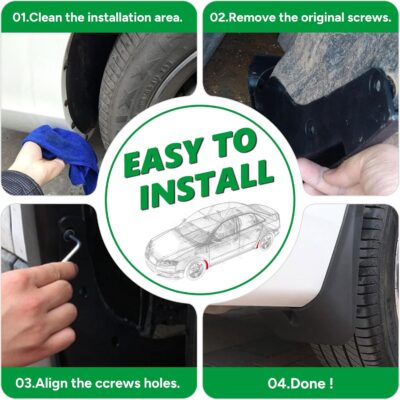 Mud Flaps for NX 2022-2023 NX250 NX350 350h 450h Mud Guards Splash Guards Tire Protector Mudguard Accessories Front & Rear 4pcs Set 2022 2023 - Image 3