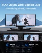 HK3 Carplay Screen for Car, 10.26’’ Wireless Apple Car Play & Android Auto Touchscreen, with 4K Dash Cam,1080P Backup Camera,64GB TF card, Car Stereo/GPS Navigation/Mirror Link/Bluetooth/Voice Control - Image 8