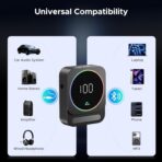 Acer Gadget Bluetooth Receiver for Car/Home/Wired Headphones, 3.5mm AUX, Drive & Listen Wirelessly, 16H Battery, Noise Cancellation, Auto Connect & Dual Pairing - Black - Image 6