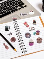 50 Pcs Coffee Stickers, Vinyl Waterproof Sticker Decals, Cafe Graffiti Decals for Water Bottles, Laptop, Journal, Luggage, Scrapbook - Image 2
