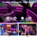 Interior Car LED Strip Lights APP Control, 5 in 1 RGB 16 Million Colors Ambient Lighting Kit with 236 inches Fiber Optic, Music Mode Inside Car Lighting Decorations - Image 6
