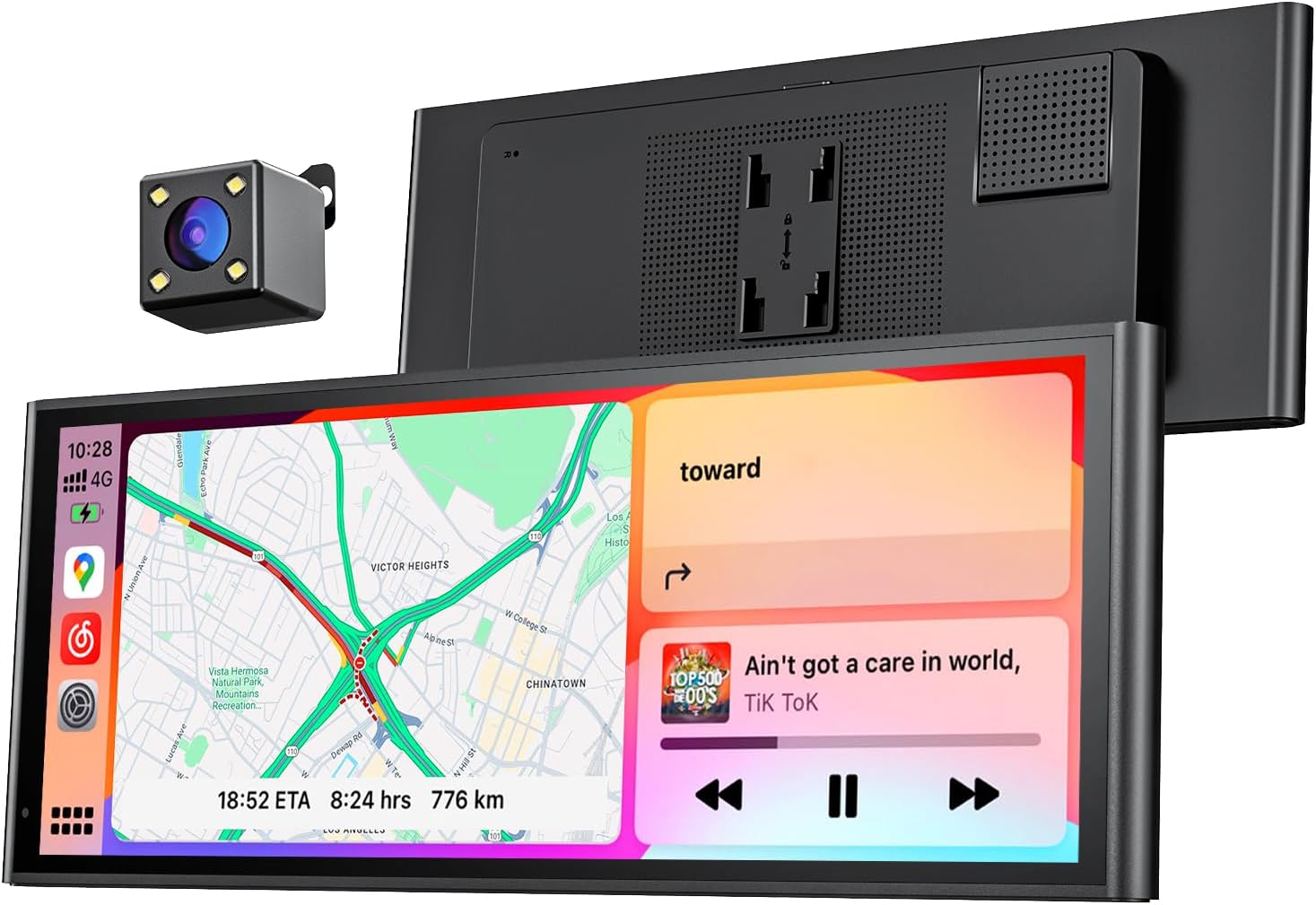 71TesJ3w0FL._AC_SL1500_.jpg 9.26" Wireless Portable Car Play Screen for Apple CarPlay & Android Auto, OTA Updates, Backup Camera, Mirror Link, 5.0 Bluetooth, Voice Control, GPS Navigation, FM - Image 1