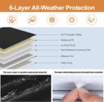 Car Covers for 1960-1980 Volkswagen Beetle Bug Sedan 2-Door, 210T All Weather Protection Custom-fit Beetle Bug Waterproof Car Cover, w/Zipper Door and Cotton Lining, Rainproof, Dustproof and UV Proof - Image 3